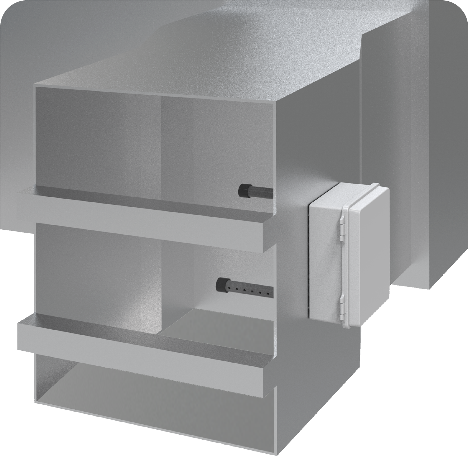 Mounted directly on supply andor return air duct-01