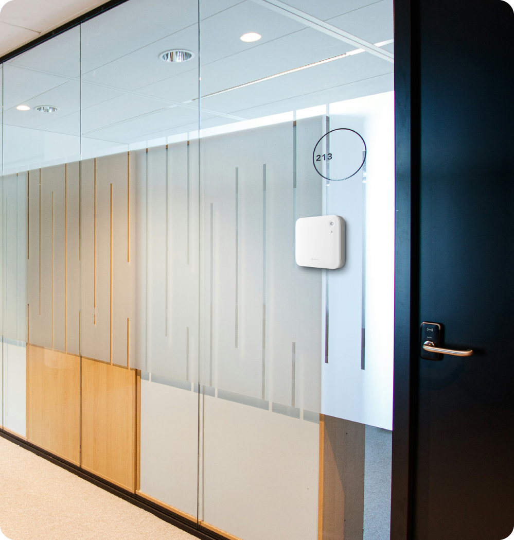 photo of monitors installed in a lobby, corridor-23